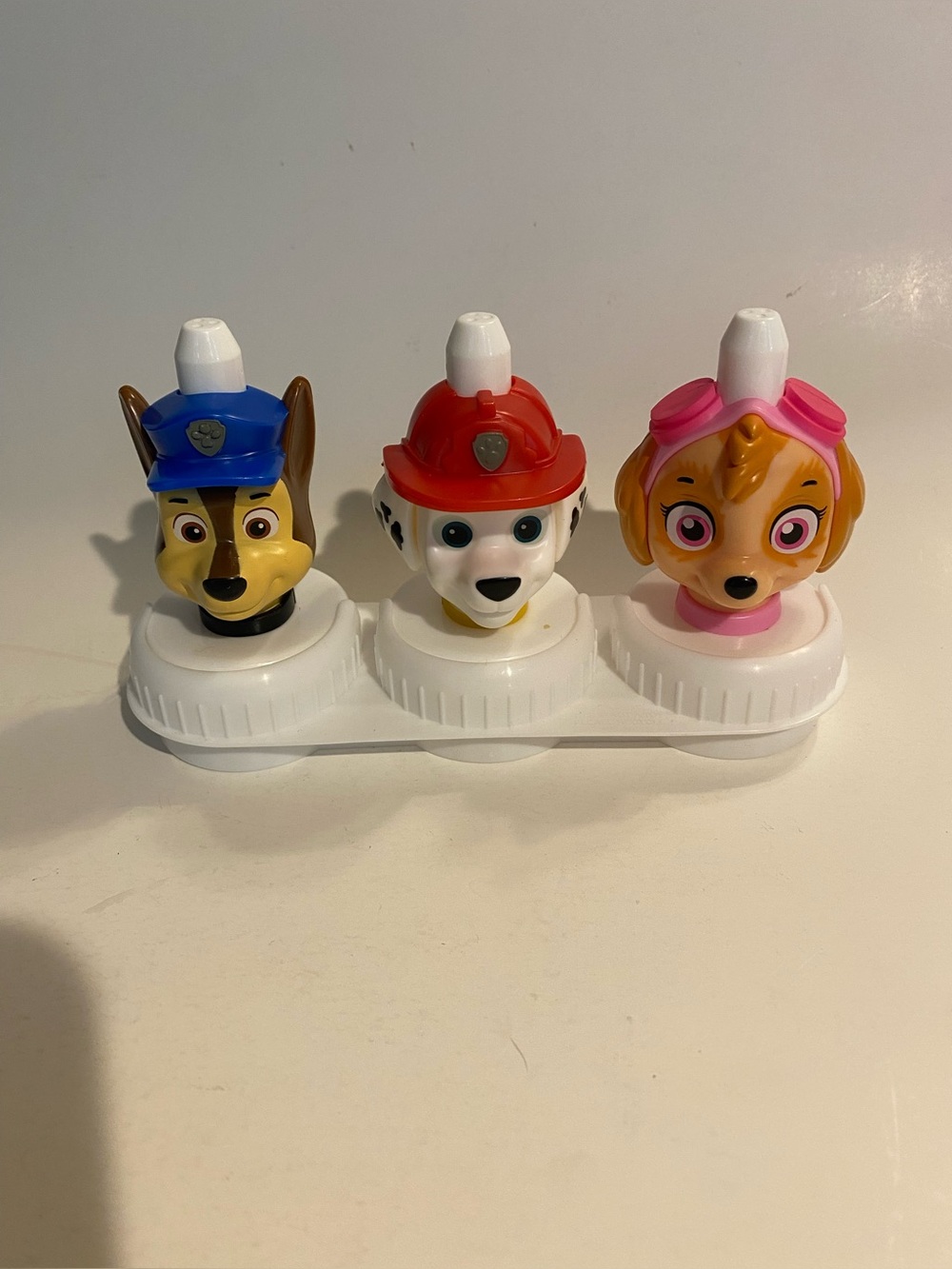 good2grow Paw Patrol Bottle Toppers Lot of 3 - Chase, Marshall, Skye